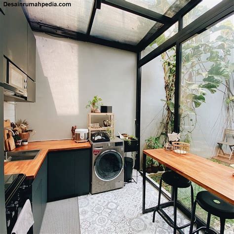 desain dapur terbuka outdoor  rumah minimalis  trend