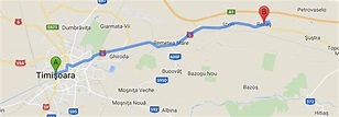 Timisoara - Distante Rutiere - Rute Auto - Harta Rutiera Intre Orase