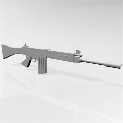 Fn Fal Rifle 01 3d Model Cgtrader