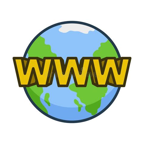 World Wide Web Technology Business Icon Illustration Stock Vector