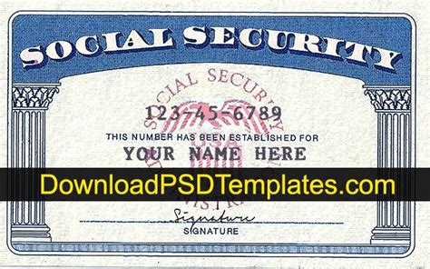 The formulation of the card is largely based on the age of the person and the type of guests you wish to invite. Social Security Card Template SSN Editable PSD Software | Social security card, Card template ...