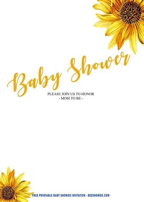 Shutterfly makes it super simple and fun to design baby shower invitations that will get in the hands of your loved ones without a hitch. FREE Sunflower Baby Shower Invitation Templates | FREE ...