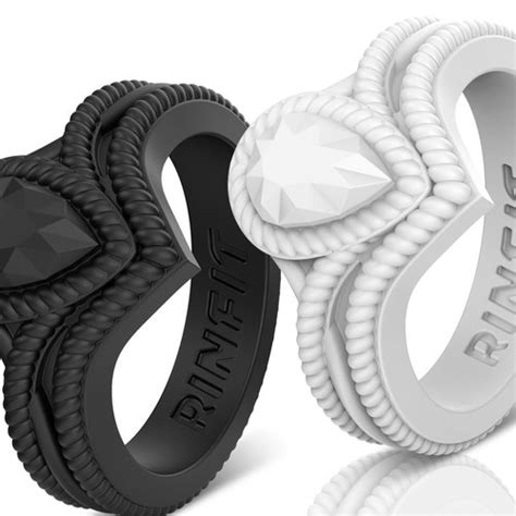 Unique Silicone Wedding Ring Bands For Women Collection 2 Etsy