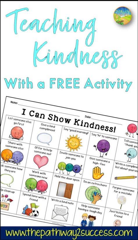 Teaching Kindness With A Free Activity The Pathway 2 Success