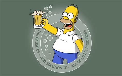 Homer Tomando Cerveja