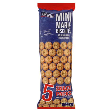 Chelsea Mini Marie Flavoured Biscuits 5 X 40g Biscuit Selections
