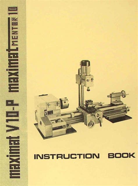 Emco Maximat V P Mentor Metal Lathe Instruction Manual Ozark