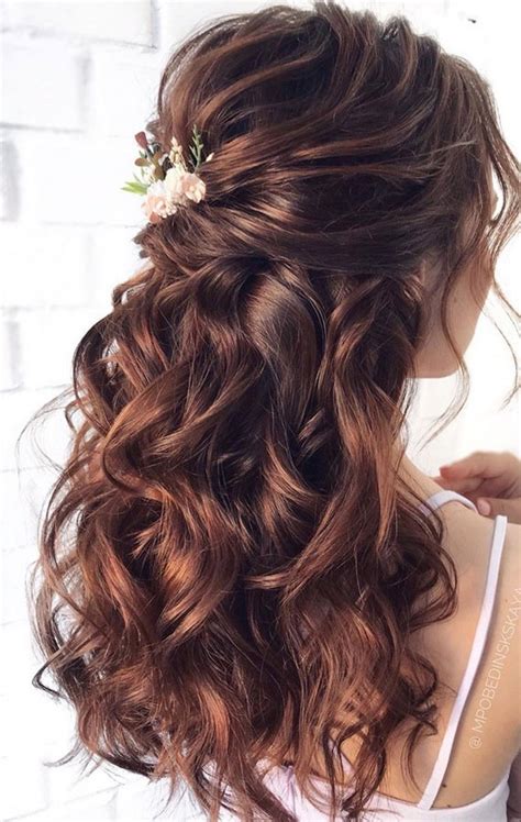 Half Up Half Down Wedding Hairstyles 18 Roses And Rings Weddings