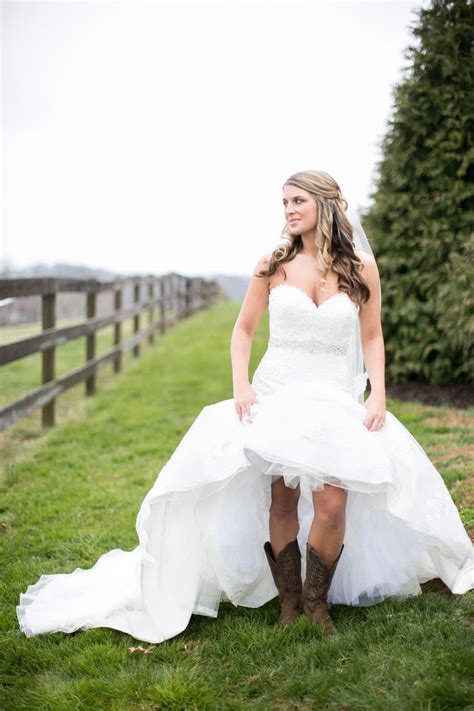 Cowboy Boots Western Style Wedding Dress Wedding