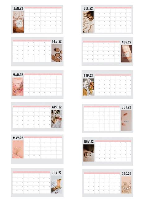 Calendrier Aesthetic T L Charger Aesthetic Digital Etsy