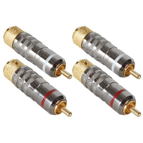 Parts Express Audiophile Locking Rca Connector 2 Pair