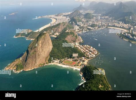 Aerial View Of Rio De Janeiro And The Sugar Loaf Brazil South America