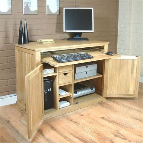 Mobel Oak Hidden Home Office 1000 In 2020 Computer Desks For Home Computer Furniture Home