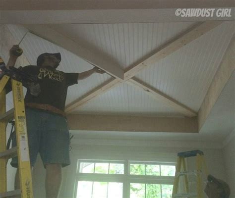How To Build A Box Beam Ceiling Sawdust Girl