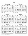 Download 1881 Printable Calendars