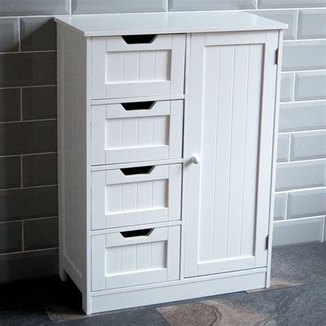 Home Discount Priano Bathroom Cupboard Drawer Door Floor Standing Cabinet Unit Storage Wood