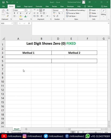 How To Fix Last Digit Changed To Zero 0 In Excel Video In 2022
