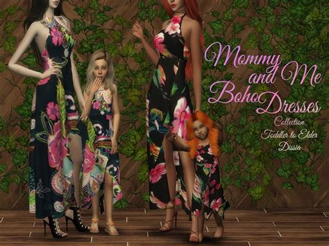 The Sims Resource Boho Dresses Mommy And Me Collection