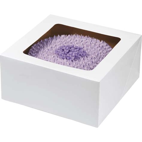 Not suitable for cakes and cupcakes. 12 x 12 Corrugated Window Cake Boxes | Wilton