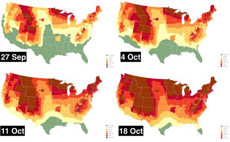 Peak Foliage Map Where And When Are Leaves Changing Color Big Think