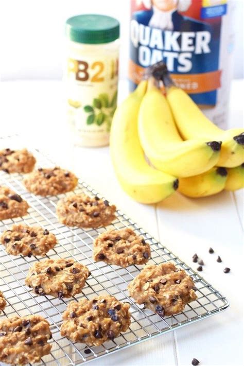 Oatmeal Cookies Cooling On A Rack Next To Some Bananas And Other