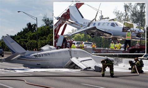 Plane Crash Lands On Florida Turnpike