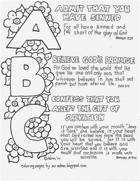 The Abc Of The Gospel Coloring Page See More At My Blogger