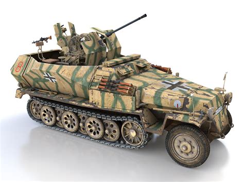Sdkfz Ausf C Hanomag Aa Vehicle D Model Cgtrader