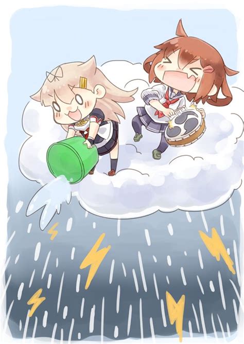 Hinata Yuu Ikazuchi Kancolle Yuudachi Kancolle Kantai Collection Commentary Request 0 0