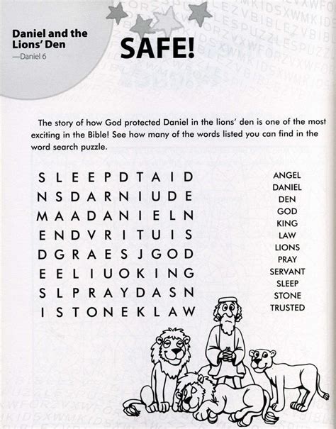 Daniel And The Lions Den Worksheets