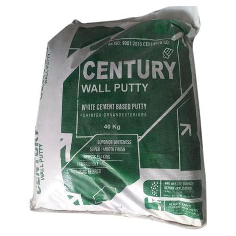 Century 40 Kg Wall Putty Packaging Type Pp Bag At Rs 650bag In
