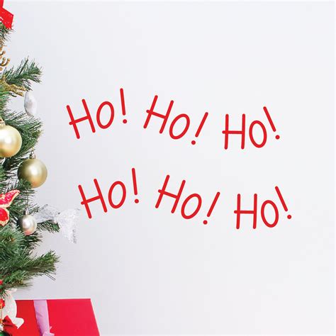 Ho Ho Ho Christmas Decor Wall Decal Santa Claus Quote Holiday 1339