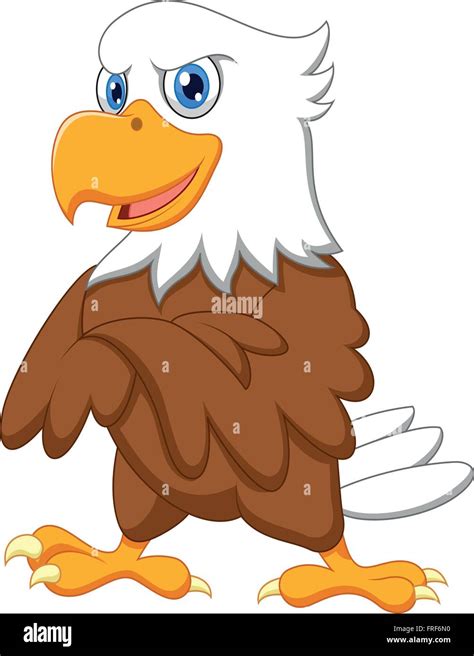 Cartoon Strong Eagle Posing Stock Vector Image And Art Alamy