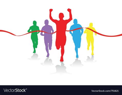 Group Of Runners Vector Image On Vectorstock Illustration Colorful