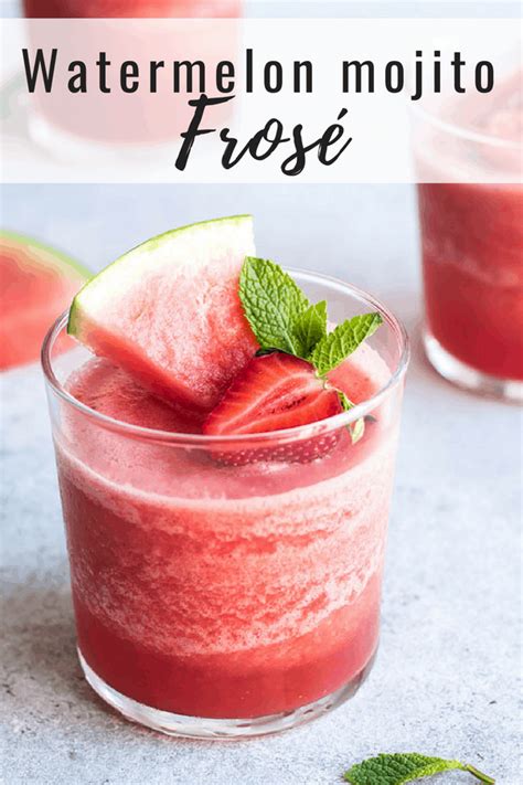 Watermelon Mojito Frosé Rosé Slushie Recipe