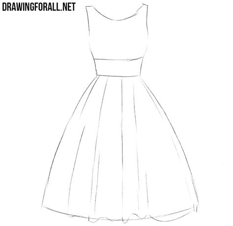 How To Draw A Dress Step By Step For Beginners