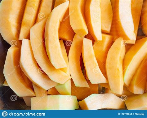 Cantaloupe Fruits Are Orange In Color Sweet And Crispy And Fragrant