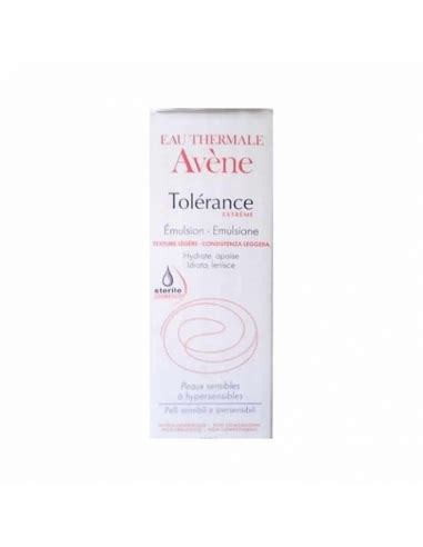 Lightweight, milky emulsion uses only 6 essential ingredients to soothe and moisturize hypersensitive skin and restore healthy skin function. Avene Tolerance Extreme Emulsion 50 ml