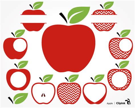 Apple svg, monogram svg | svg, png, eps, dxf, pdf | ClipInk