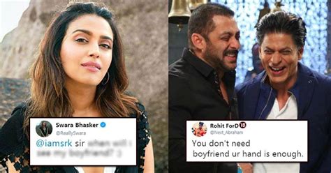 Swara bhaskar is an indian films actress who mainly works in bollywood. Swara Bhaskar Asked A Weird Question To Shah Rukh About ...