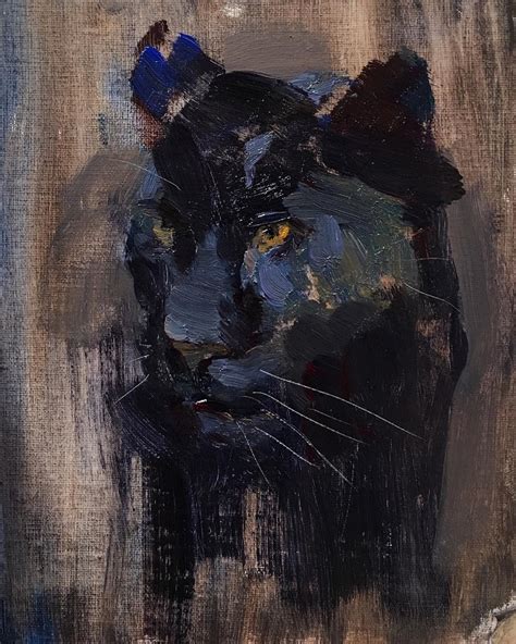 Black Leopard Oil Painting Dean Adams Art