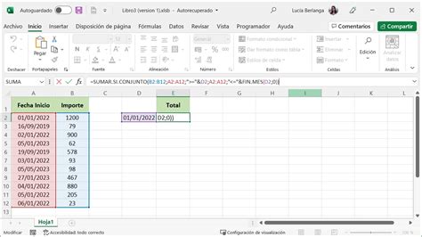 Cómo usar la función SUMAR SI CONJUNTO de Excel