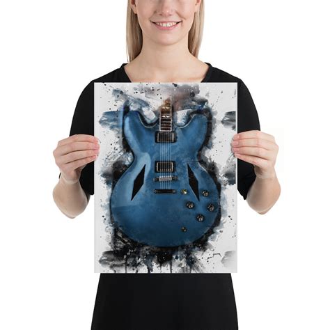 Dave Grohls Electric Guitar 18x24 Guitar Art Music Etsy