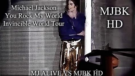 Michael Jackson You Rock My World Invincible World Tour Remasteredhd Youtube