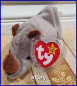 RARE Ty Beanie Baby WithERRORS Spike Rhino MWMT MQ WithTag Protector
