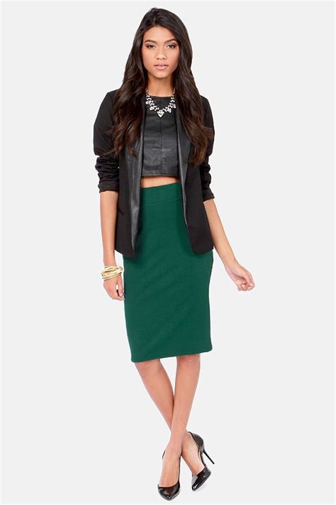 15 Best What To Wear With Dark Green Skirt Images On Pinterest Green