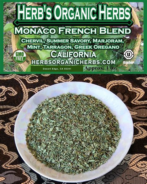 Monaco French Blend Herbs Organic Herbs Certified Kosher Dried
