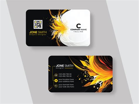 Unique Modern Business Card Design Template Uplabs
