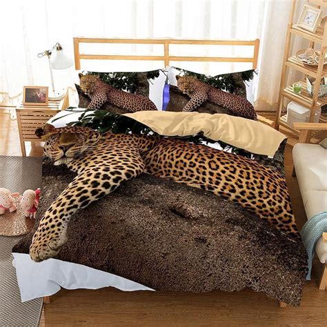 3d Animal Snow Leopard Bedding Set Bed Linen Blanket Pink Bedding