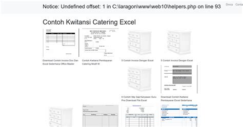 Contoh Kwitansi Catering Excel
